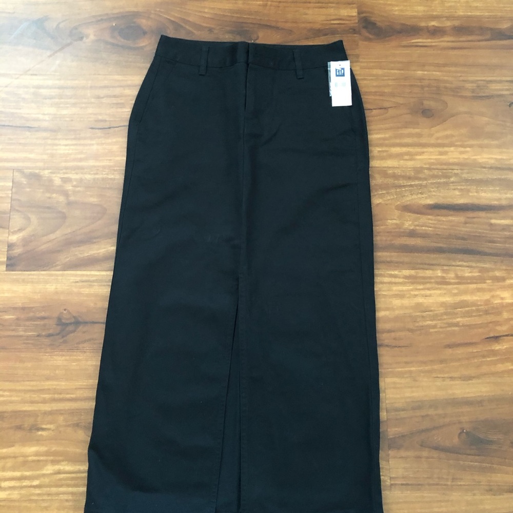GAP Black skirt ankle length with slit in front